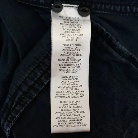 Current Elliott Shirt Smock Dress Oversized Button Dark Wash Denim Revolve - Picture 8 of 8